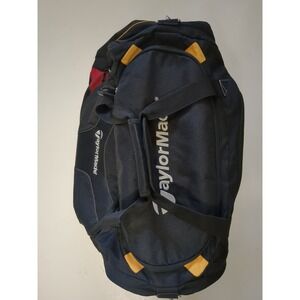 TaylorMade Black Double Handle Shoulder Strap Travel Golf Gym Duffle Bag